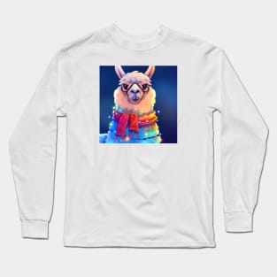 Cute Llama Drawing Long Sleeve T-Shirt